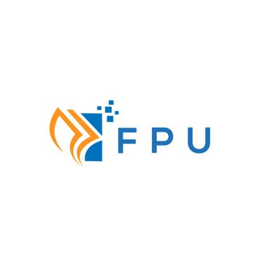 Beyaz arka planda FPU kredi onarım logosu tasarımı. FPU 'nun yaratıcı isminin baş harfleri Grafik Harfi Logosu. FPU işletme finans logosu tasarımı.