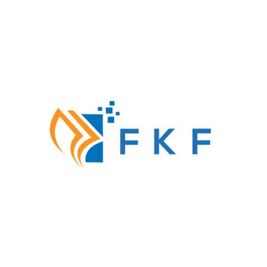 Beyaz arka planda FKF kredi onarım logosu tasarımı. FKF 'nin yaratıcı isminin baş harfleri Grafik Harfi Logosu. FKF işletme finans logosu tasarımı.