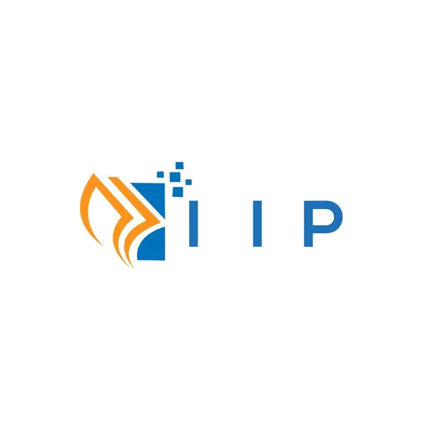 Diseño Del Logotipo Contabilidad Reparación Crédito Iip Sobre Fondo Blanco — Archivo Imágenes Vectoriales