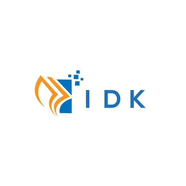 Idk Credit Repair Accounting Logo Design White Background Idk Creative — Stock Vector