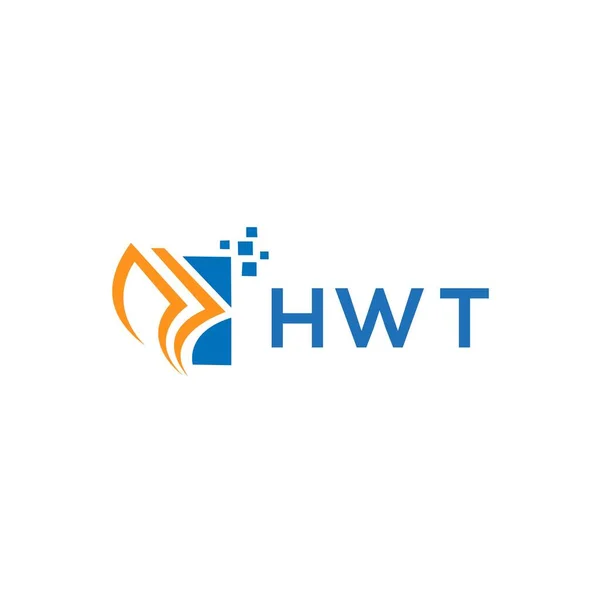 Hwt Kreditreparatur Buchhaltung Logo Design Auf Weißem Hintergrund Hwt Kreative — Stockvektor