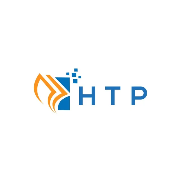 Diseño Logotipo Contabilidad Reparación Crédito Htp Sobre Fondo Blanco Htp — Archivo Imágenes Vectoriales