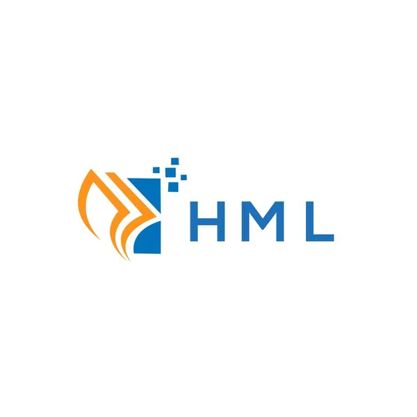Diseño Del Logotipo Contabilidad Reparación Crédito Hml Sobre Fondo Blanco — Archivo Imágenes Vectoriales