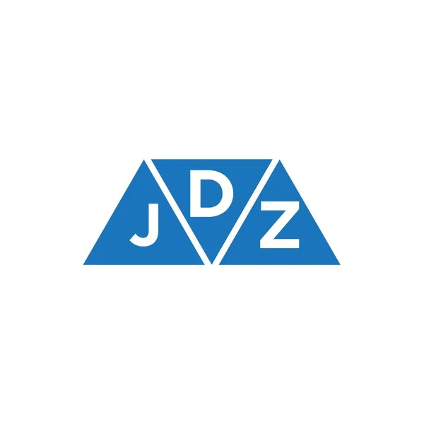 Djz Dreieckige Logogestaltung Auf Weißem Hintergrund Djz Kreative Initialen Brief — Stockvektor
