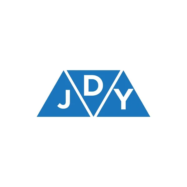 Djy Dreiecksform Logo Design Auf Weißem Hintergrund Djy Kreative Initialen — Stockvektor