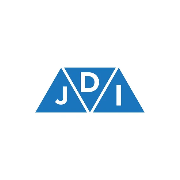 Dji Dreieck Logo Design Auf Weißem Hintergrund Dji Kreative Initialen — Stockvektor