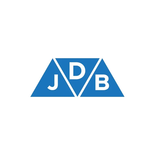 Diseño Del Logotipo Forma Triángulo Djb Sobre Fondo Blanco Djb — Vector de stock