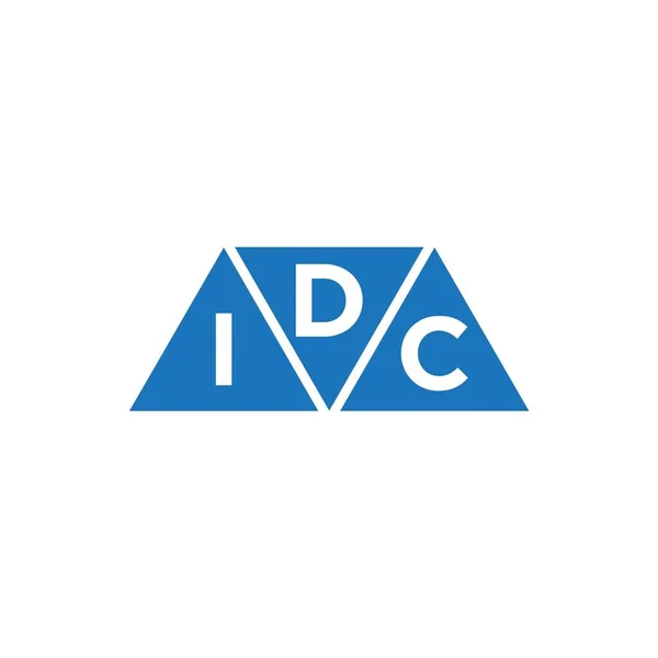 Dic Triangel Form Logotyp Design Vit Bakgrund Dic Kreativa Initialer — Stock vektor