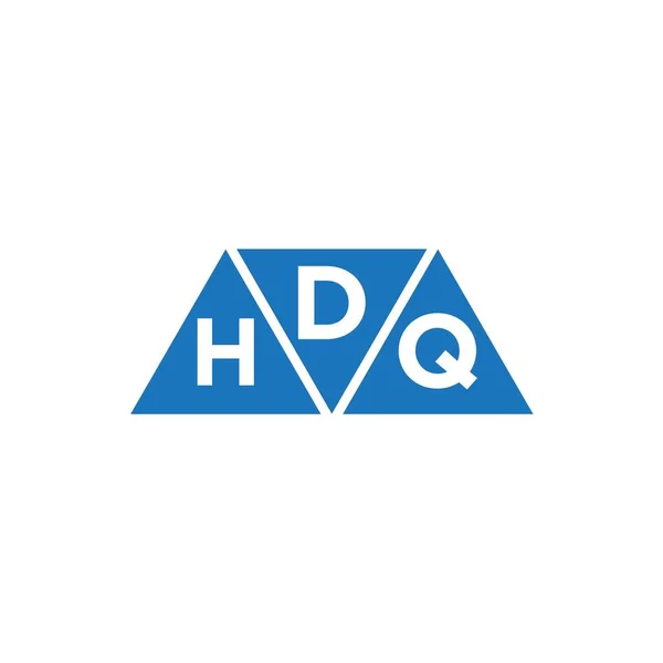 Dhq Triangle Shape Logo Design White Background Dhq Creative Initials — ストックベクタ