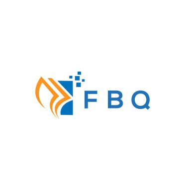 Beyaz arka planda FBQ kredi onarım logosu tasarımı. FBQ yaratıcı harflerin baş harfleri. Grafik harfi logosu kavramı. FBQ işletme finans logosu tasarımı.