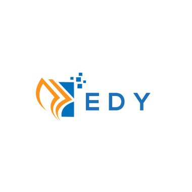 Beyaz arka planda EDY kredi onarım logosu tasarımı. EDY yaratıcı baş harfleri Growth grafik harf logosu kavramı. EDY işletme finans logosu dizaynı. EDY kredi onarım logosu tasarımı beyaz arka planda. EDY yaratıcı baş harfleri Büyüme Grafiği le