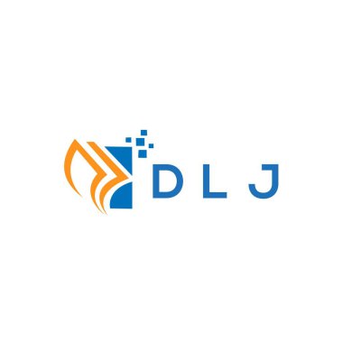 Beyaz arka planda ELJ kredi onarım logosu tasarımı. ELJ 'in yaratıcı baş harfleri, 