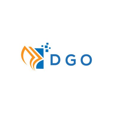 Beyaz arka planda DGO kredi onarım logosu tasarımı. DGO yaratıcı harflerin baş harfleri, Grafik Harfi Logosu. DGO işletme finans logosu tasarımı.