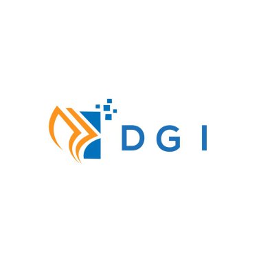 Beyaz arka planda DGI kredi onarım logosu tasarımı. DGI yaratıcı harflerin baş harfleri Grafik Harfi Logosu. DGI işletme finans logosu tasarımı.