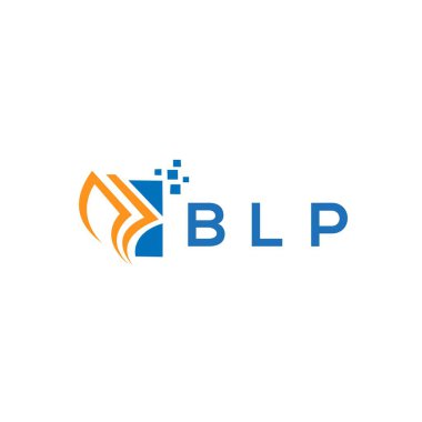 Beyaz arka planda BLP kredi onarım logosu tasarımı. BLP yaratıcı baş harfleri Growth grafik harf logosu konsepti. BLP işletme finans logosu tasarımı.
