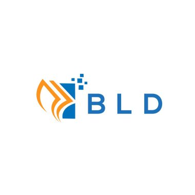 Beyaz arka planda BLD kredi onarım logosu tasarımı. BLD yaratıcı baş harfler grafik harf logosu konsepti. BLD işletme finans logosu tasarımı.