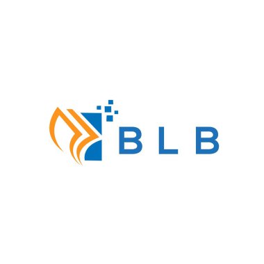Beyaz arka planda BLB kredi onarım logosu tasarımı. BLB yaratıcı harflerin baş harfleri. Grafik harfi logosu kavramı. BLB işletme finans logosu tasarımı.
