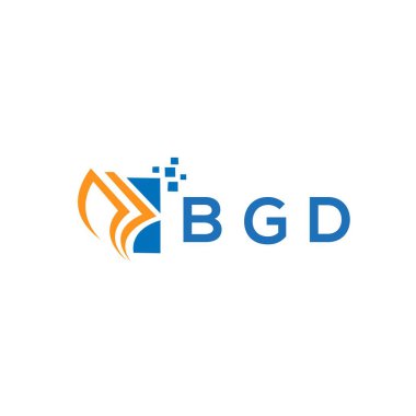 Beyaz arka planda BGD kredi onarım logosu tasarımı. BGD 'nin yaratıcı harflerinin baş harfleri Grafik Harfi Logosu. BGD işletme finans logosu tasarımı.