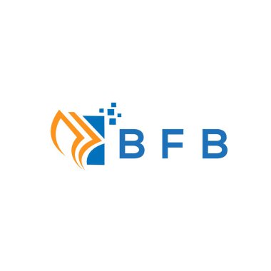 Beyaz arka planda BFB kredi onarım logosu tasarımı. BFB yaratıcı harflerin baş harfleri. Grafik harfi logosu kavramı. BFB işletme finans logosu tasarımı.