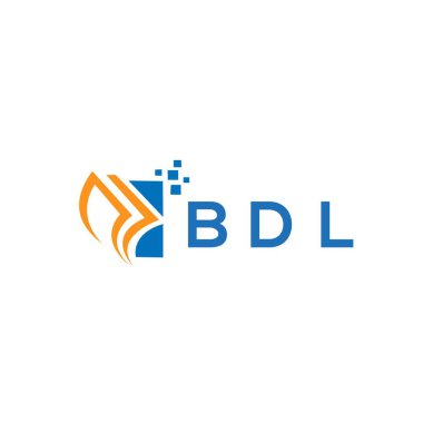 Beyaz arka planda BDL kredi onarım logosu tasarımı. BDL yaratıcı baş harfleri Growth grafik harf logosu kavramı. BDL işletme finans logosu tasarımı.