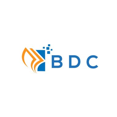 Beyaz arka planda BDC kredi onarım logosu tasarımı. BDC yaratıcı harflerin baş harfleri, grafiksel logo konsepti. BDC işletme finans logosu tasarımı.