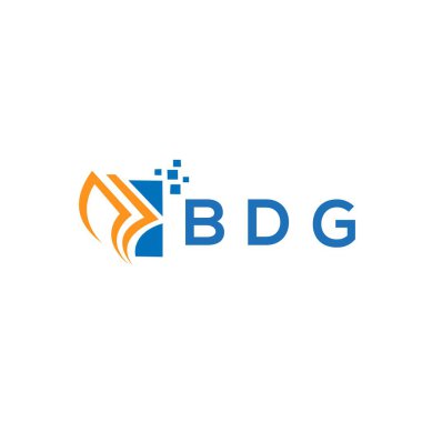 Beyaz arka planda BDG kredi onarım logosu tasarımı. BDG yaratıcı harflerin baş harfleri Grafik Harf Logosu. BDG işletme finans logosu tasarımı.