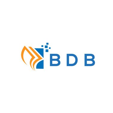 Beyaz arka planda BDB kredi onarım logosu tasarımı. BDB yaratıcı harflerin baş harfleri Grafik Harf Logosu. BDB işletme finans logosu tasarımı.
