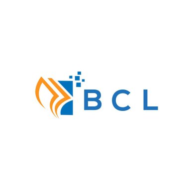 Beyaz arka planda BCL kredi onarım logosu tasarımı. BCL yaratıcı baş harfleri Growth grafik harf logosu konsepti. BCL işletme finans logosu tasarımı.