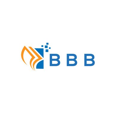 Beyaz arka planda BBB kredi onarım logosu tasarımı. BBB yaratıcı harflerin baş harfleri. Grafik harfi logosu kavramı. BBB işletme finans logosu tasarımı.