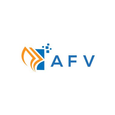 Beyaz arka planda AFV kredi onarım logosu tasarımı. AFV 'nin yaratıcı baş harfleri, 