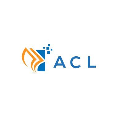 Beyaz arka planda ACL kredi onarım logosu tasarımı. ACL yaratıcı baş harfleri Growth grafik harf logosu konsepti. ACL işletme finans logosu tasarımı.