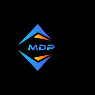 Siyah arka planda MDP soyut teknoloji logosu tasarımı. MDP yaratıcı harflerin baş harfleri logo kavramı.