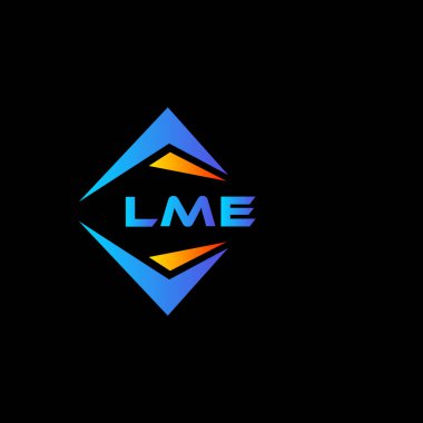 LME soyut teknoloji logo tasarımı Siyah arka planda. LME yaratıcı harflerin baş harfleri logo kavramı.