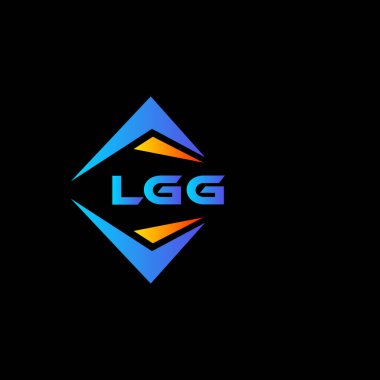 LGG soyut teknoloji logosu tasarımı Siyah arka planda. LGG yaratıcı harflerin baş harfleri logo kavramı.