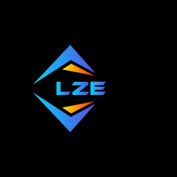 Lze Abstract Technology Logo Design Black Background Lze Creative Initials — Stock Vector