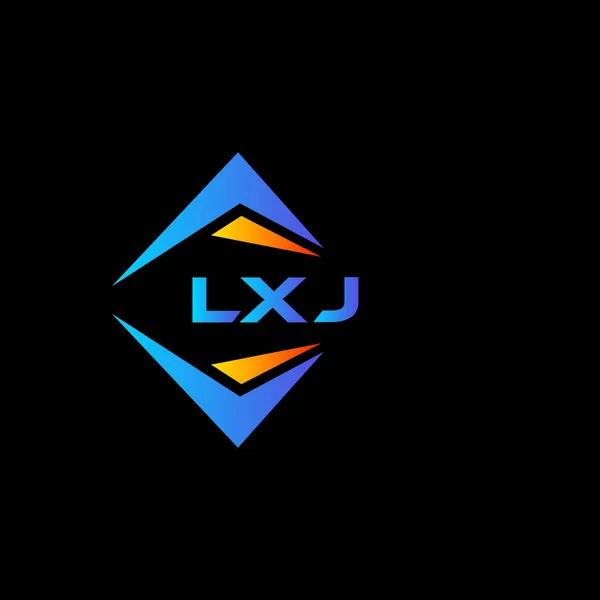 Σχεδιασμός Λογότυπου Αφηρημένης Τεχνολογίας Lxj Μαύρο Φόντο Lxj Δημιουργική Αρχικά — Διανυσματικό Αρχείο