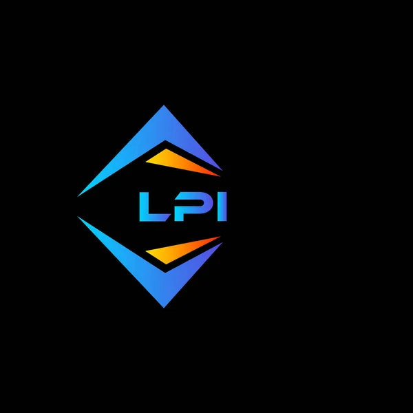 Lpi Abstrakt Teknik Logotyp Design Svart Bakgrund Lpi Kreativa Initialer — Stock vektor