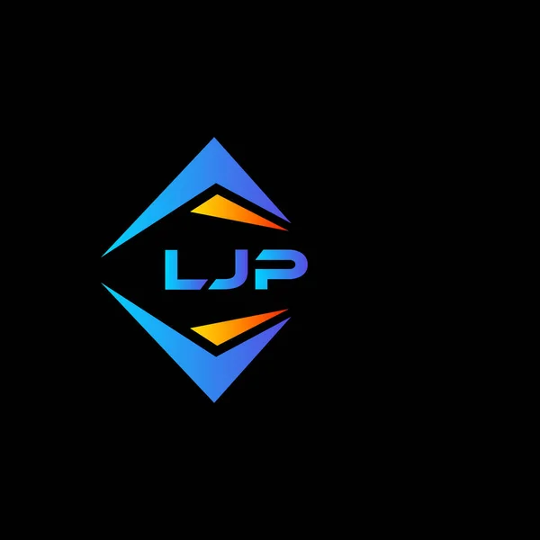 Σχεδιασμός Λογότυπου Αφηρημένης Τεχνολογίας Ljp Μαύρο Φόντο Έννοια Λογοτύπου Δημιουργικών — Διανυσματικό Αρχείο