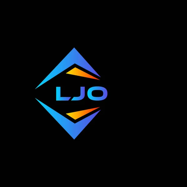 Ljo Abstrakcyjny Projekt Logo Technologii Czarnym Tle Ljo Twórcze Inicjały — Wektor stockowy