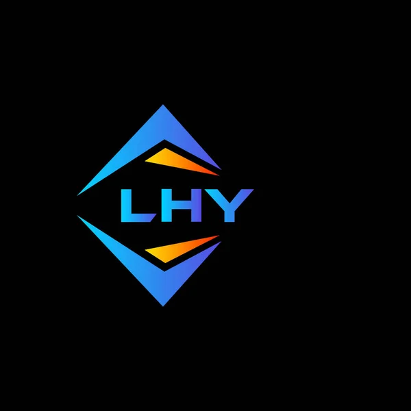 Lhy Abstrakt Teknik Logotyp Design Svart Bakgrund Lhy Kreativa Initialer — Stock vektor