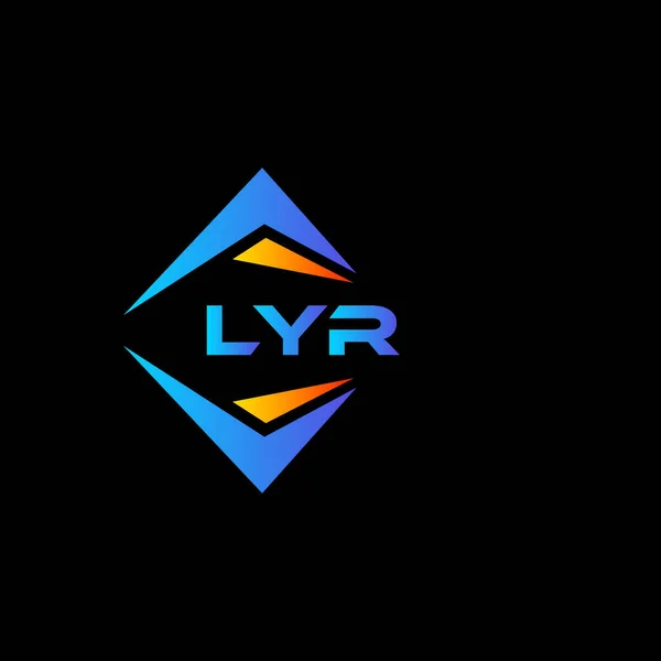 Diseño Del Logotipo Tecnología Abstracta Lyr Sobre Fondo Negro Lyr Vector De Stock
