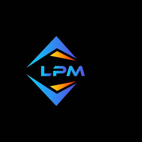 Diseño Logotipo Tecnología Abstracta Lpm Sobre Fondo Negro Lpm Iniciales Gráficos Vectoriales