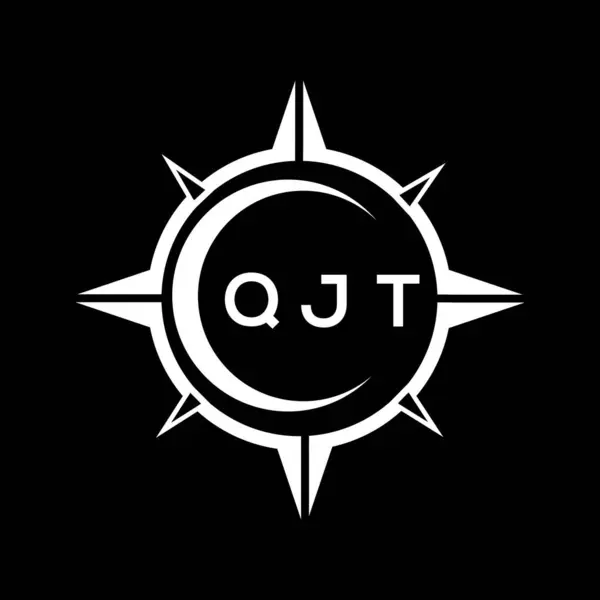Qjt Abstract Technology Circle Setting Logo Design Black Background Qjt — Stock Vector