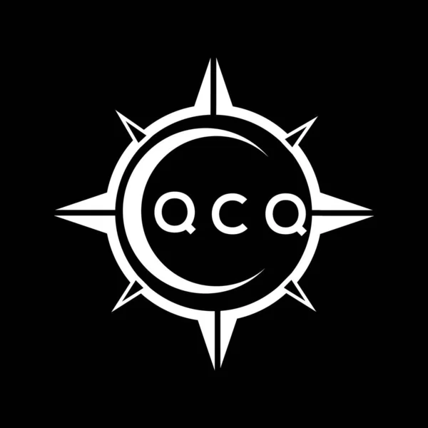 Kcq Abstract Technologie Cirkel Instelling Logo Ontwerp Zwarte Achtergrond Kcq — Stockvector