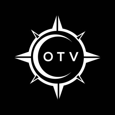 OTV soyut teknoloji çemberi logo tasarımını siyah arkaplan üzerine kuruyor. OTV yaratıcı baş harfleri harf logosu. OTV soyut teknoloji dairesi siyah arkaplan üzerine logo tasarımı yapıyor. OTV yaratıcı harfler harfi logosu.