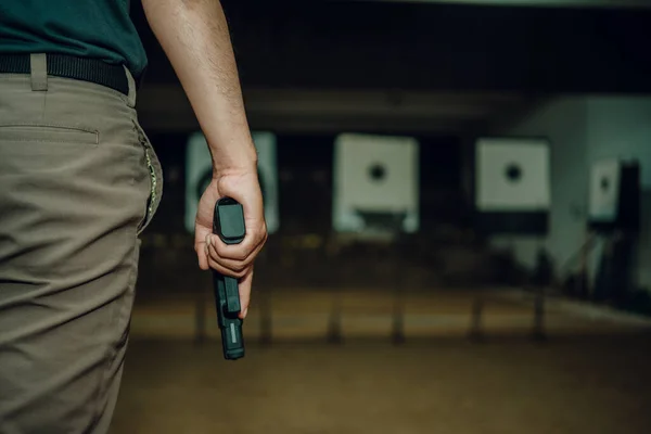 Professionals Carry 9Mm Pistol Shooting Range — Foto Stock