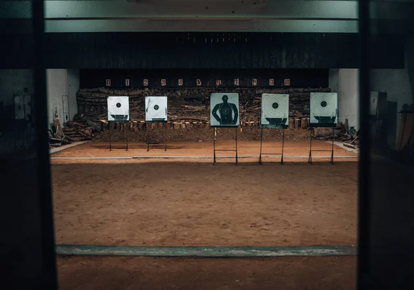 Target Shooting Practice Close Range Shooting Range — Foto Stock