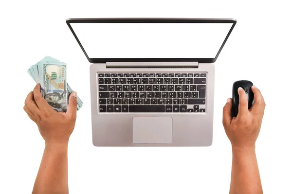 Hacker Lounging Earning Money His Laptop Computer Social Disease Laptop — Φωτογραφία Αρχείου