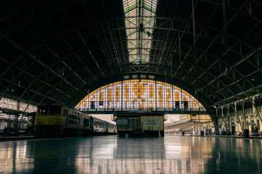 Mood and tone cinema at Hua Lamphong Railway Station Bangkok's main train station Plan a happy holiday vacation. Bangkok.Thailand-25.07.2022