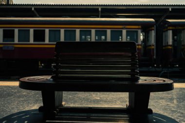 Mood and tone cinema at Hua Lamphong Railway Station Bangkok's main train station Plan a happy holiday vacation. Bangkok.Thailand-25.07.2022